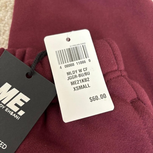 ME Maroon Sweatpants, Women's Size XS, Pockets, elastic bottoms NWT - Picture 5 of 5